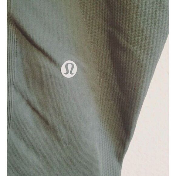 Lululemon High Waist Seamless Army Green  Legging Women's Size 2 - Picture 3 of 9